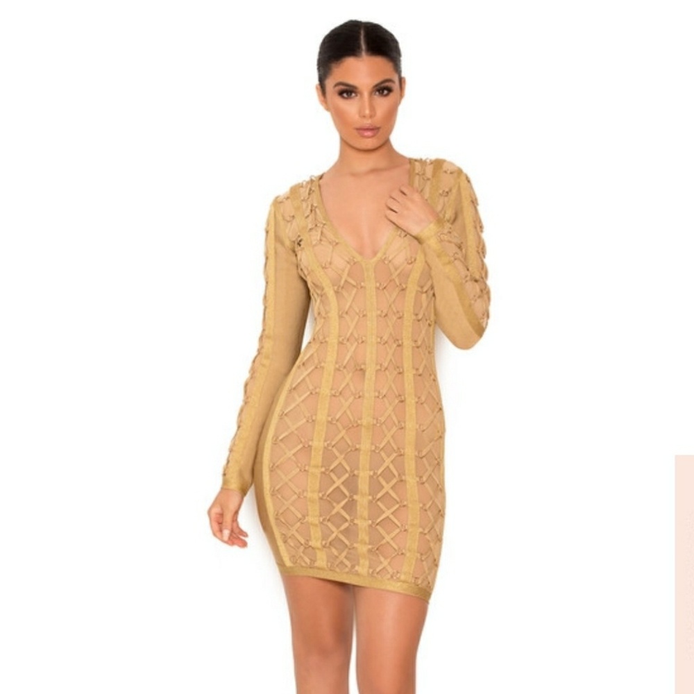 Gold house of CB dress